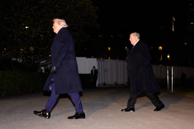 Donald Trump Returns to White House United States President Donald J Trump and Viktor Knavs, Melania Trump s father, arrive at the White House in Washington, DC, USA, on Tuesday, January 20, 2026. Credit: Aaron Schwartz Pool via CNP Washington District of Columbia United States Copyright: xPool ABACAx