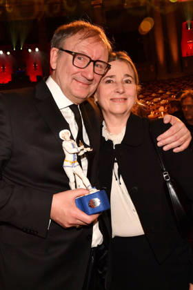 Rainer Bock und Christina Scholz-Bock bei der Verleihung Bayerischer Filmpreis am 23.01.2026 im Prinzregententheater in Muenchen Bayerischer Filmpreis 2026 in Muenchen
