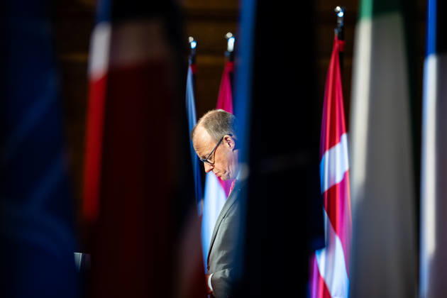 Bundeskanzler Friedrich Merz hält eine Rede im Hamburger Rathaus vor den Teilnehmern des Nordseegipfels;3rd North Sea Summit 2026 in Hamburg, Germany - 3. Nordseegipfel 2026 in Hamburg, Deutschland, Hamburg Hamburg Deutschland Rathaus, Townhall
