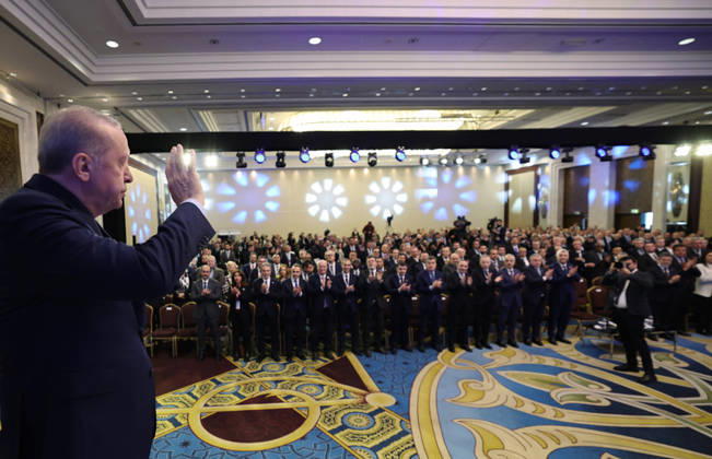 Turkish President Recep Tayyip Erdo?an participates in an awards ceremony for success Turkish President Recep Tayyip Erdo?an participates in an awards ceremony for success in international contracting services in the Turkish capital, Ankara, January 27, 2026. Photo by Turkish presidency apaimages Istanbul Istanbul Turkey 270126_Turkish_TPO_01(5) Copyright: xapaimagesxTurkishxpresidencyx xapaimagesx