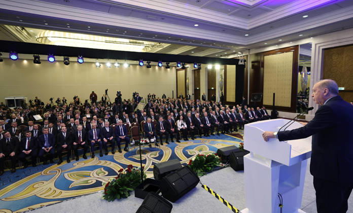 Turkish President Recep Tayyip Erdo?an participates in an awards ceremony for success Turkish President Recep Tayyip Erdo?an participates in an awards ceremony for success in international contracting services in the Turkish capital, Ankara, January 27, 2026. Photo by Turkish presidency apaimages Istanbul Istanbul Turkey 270126_Turkish_TPO_01(6) Copyright: xapaimagesxTurkishxpresidencyx xapaimagesx