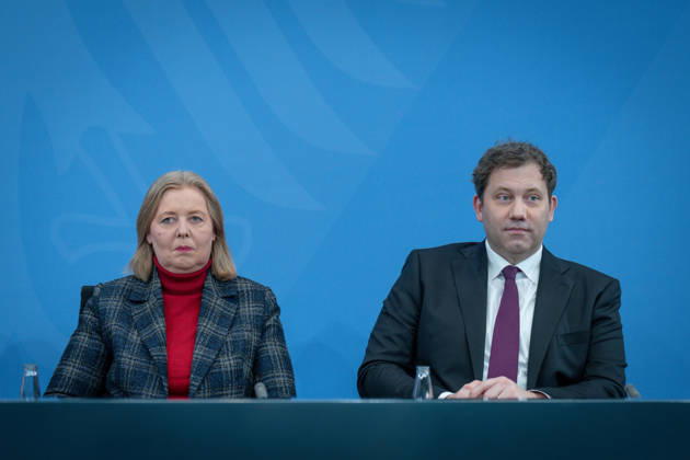 Pressestatement, Koalitionsausschuss Pressestatement, Ergebnisse Koalitionsausschuss, Vizekanzler, Finanzminister, SPD, Lars Klingbeil, Bundesministerin für Arbeit und Soziales, Parteivorsitzende, Bärbel Bas Berlin Berlin GER