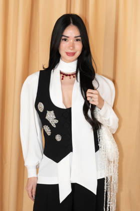 PFW - Zuhair Murad Photocall Heart Evangelista attends the Zuhair Murad Haute Couture Week Spring Summer 2026 show as part of Paris Fashion Week on January 28, 2026 in Paris, France. Photo by Laurent Zabulon ABACAPRESS.COM Paris France Copyright: xZabulonxLaurent ABACAx