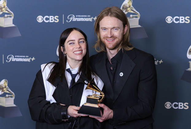 February 1, 2026, Los Angeles, California, USA: (L-R) Billie Eilish and Finneas at the 68th Annual Grammy Awards press room on Sunday February 1, 2026 at Crypto.com Arena in Los Angeles, California. ARIANA RUIZ PI Los Angeles USA - ZUMAp124 20260201_zaa_p124_334 Copyright: xArianaxRuizx