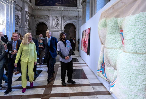 03-02-2026 Amsterdam King Willem-Alexander attended the 2026 Royal Award for Modern Painting in the Burgerzaal at the Dam palace in Amsterdam. Winners: Gideon van Gameren received this incentive prize, which includes a sum of 9,000 euro. Â  Copyright: xPPEx
