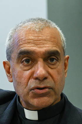ITALY - PRESS CONFERENCE PRESENTING THE INTERNATIONAL AWARD FRANCIS OF ASSISI AND CARLO ACUTIS FOR AN ECONOMY OF FRATERNITY - 2026 2 03 Italy, Rome, Vatican, 2026 2 03 .Monsignor Anthony Figueiredo, coordinator of the Award during a Press conference presenting the international award Francis of Assisi and Carlo Acutis for an economy of fraternity EDITORIAL USE ONLY - NO BOOKS Copyright: xALESSIAxGIULIANIx