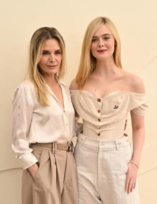 03 February, 2026 - Los Angeles, California - Michelle Pfeiffer, Elle Fanning. Apple TV Press Day held at Barker Hangar in Los Angeles. Santa Monica USA - ZUMAa123 20260203_zaa_a123_425 Copyright: xADx