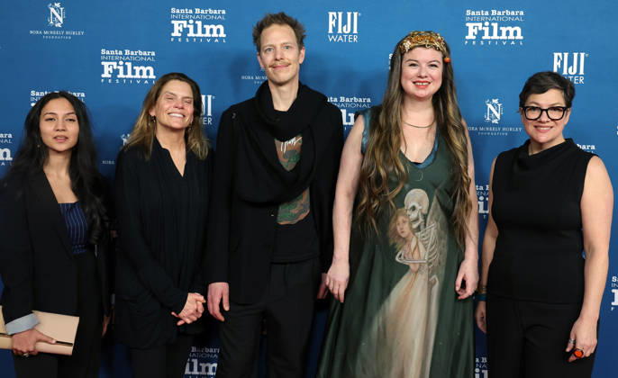 41st Annual Santa Barbara International Film Festival: Maltin Modern Master Award Honoring Adam Sandler 5 February 2026 . Santa Barbara, California Christie Herring, Christy McGill, Lara St. John, Patrick Hamm, Sanjana Bhambhani attend 41st Annual Santa Barbara International Film Festival: Maltin Modern Master Award Honoring Adam Sandler held at rlington Theatre in Santa Barbara., Credit:Sadou Faye Avalon United States, CA, Santa Barbara, Arlington Theatre  Copyright: xSadouxFayex xAvalonx 1072497627
