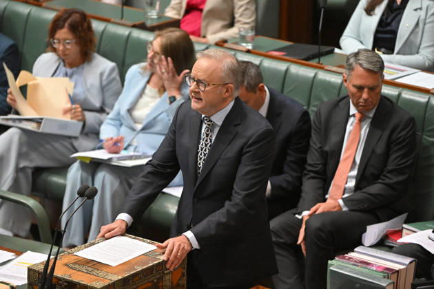 QUESTION TIME, Prime Minister Anthony Albanese during Question Time in the House of Representatives at Parliament House in Canberra, Monday, February 9, 2026. ( NO ARCHIVING CANBERRA AUSTRALIAN CAPITAL TERRITORY AUSTRALIA Copyright: xMICKxTSIKASx 20260209189993359364