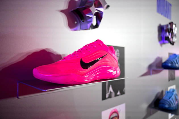 February 14, 2026, Los Angeles, United States: A general view of Nike shoes displayed during NBA All-Star Weekend in Los Angeles, California, United States. Los Angeles United States  - ZUMAs197 20260214_aaa_s197_346 Copyright: xWestonxHancockx