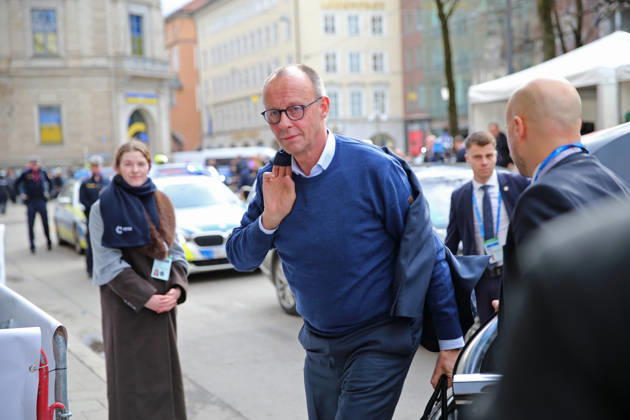 Bundeskanzler Friedrich Merz bei der Ankunft zur Münchner Sicherheitskonferenz am 13. Februar 2026. Bundeskanzler Friedrich Merz bei der Ankunft zur Münchner Sicherheitskonferenz am 13. Februar 2026. München Bayern Deutschland