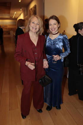 Maren Kroymann und Anna Brueggemann bei der Verleihung vom Ritterorden fuer Kunst und Literatur im Rahmen der Berlinale Soiree Francaise du Cinema in der Franzoesischen Botschaft am 16.02.2026 in Berlin Berlinale Soiree Francaise 2026- Verleihung vom Chevalier Orden