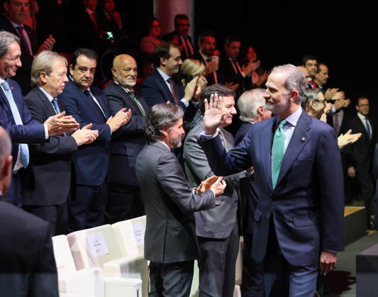 Felipe VI presides over the presentation of the IX edition of the National SME of the Year Award King Felipe VI during the presentation of the IX edition of the National SME of the Year Award, on February 19, 2026, in Madrid Spain The National SME of the Year Award is an award that recognizes the work of small and medium-sized Spanish companies and their initiatives in internationalization, innovation, digitalization, training and employment, and sustainability 19 FEBRUARY 2026 Marta Ferná Madrid Madrid Madrid Spain  Copyright: xMartaxFernandezx 7305748