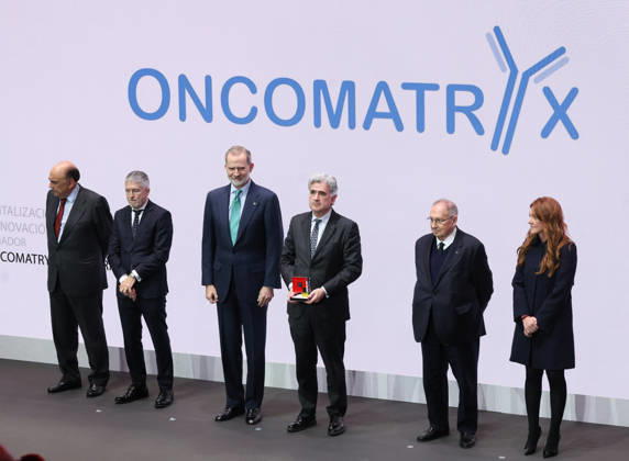Felipe VI presides over the presentation of the 9th edition of the National SME of the Year Award I D The president of Santander Spain, Luis Isasi the Minister of the Interior, Fernando Grande Marlaska King Felipe VI the representative of the award-winning ONCOMATRYX the president of the Spanish Chamber of Commerce, José Luis Bonet, and the CEO of PRISA Media, Pilar Gil, during the presentation of the 9th edition of the National SME of the Year Award, on February 19, 2026, in Madrid Spain The National SME of the Year Award is an award that recognizes the work of small and medium-sized Spanish companies and their initiatives in internationalization, innovation, digitization, training and employment, and sustainability 19 FEBRUARY 2026 Marta Copyright: xMartaxFernandezx 7305786