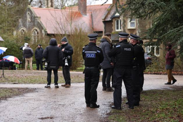 There is still a large media presence outside Wood Farm on the Sandringham Estate where Andrew Mountbatten-Windsor is staying. Mountbatten-Windsor was arrested yesterday, and taken to Aylsham police station before being released under investigation, and returning to Wood Farm. Andrew Mountbatten-Windsor, formerly Prince Andrew The Duke of York, has previously denied any wrongdoing in relation to sex offender Jeffrey Epstein. Andrew Mountbatten-Windsor, Sandringham, Norfolk, on 20th February, 2026 