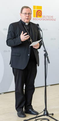 Wuerzburg, Burkardushaus, 23.02.2026, Die Deutsche Bischofskonferenz 2026 Bild: Vorsitzende der Deutschen Bischofskonferenz, Bischof Dr. Georg Baetzing mit dem Pressestatement. Copyright: HMBxMedia xJulienxBecker