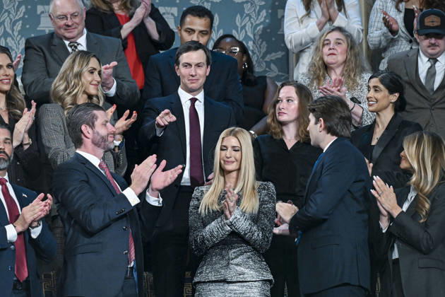 Entertainment Themen der Woche Entertainment Bilder des Tages #2 Jared Kushner is recognized as President Donald J. Trump delivers his State of the Union address during a joint session of Congress in the House Chamber at the U.S. Capitol in Washington, DC on Tuesday, February 24, 2026. Dozens of Democrats have boycotted the speech and are attending an alternative rally called the People s State of the Union held on the National Mall. Pool photo by Kenny Holston  WAX2026022756 KennyxHolston