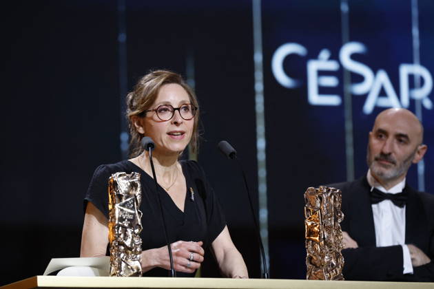 51st Cesar Ceremony Carine Tardieu with the Best Movie Cesar Award for the Movie L’attachement during the 51st Cesar Film Awards held at l Olympia on February 26, 2026, in Paris, France. Photo by Nasser Berzane ABACAPRESS.COM Paris France  Copyright: xBerzanexNasser ABACAx