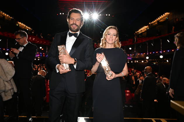 51eme Cérémonie des Cesar Backstage 51st CESAR awards ceremony Backstage 453478 2026 02 27 Lafitte, Laurent Drucker, Léa  Copyright: xSergexArnalx xStarfacex STAR_453478_036