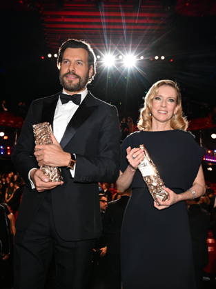 RECORD DATE NOT STATED 51eme Cérémonie des Cesar Backstage 51st CESAR awards ceremony Backstage 453478 0000 00 00 Lafitte, Laurent Drucker, Léa  Copyright: xSergexArnalx xStarfacex STAR_453478_037