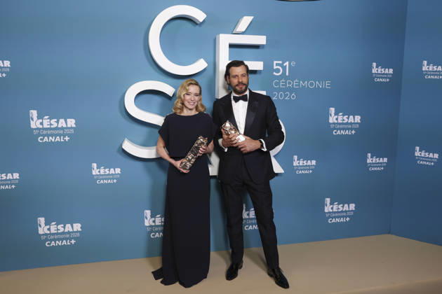 CELEBRITES : 51eme cÃ rÃ monie des CÃ sar du cinÃ ma - 26 02 2026 Lea Drucker et Laurent Lafitte ParisFrance  Copyright: xMichaelxBaucherx