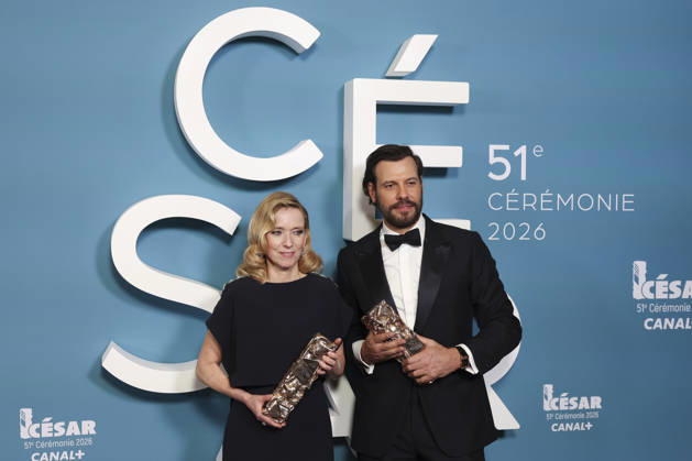 CELEBRITES : 51eme cÃ rÃ monie des CÃ sar du cinÃ ma - 26 02 2026 Lea Drucker et Laurent Lafitte ParisFrance  Copyright: xMichaelxBaucherx
