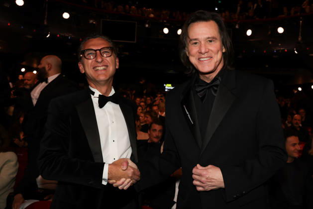 La 51ème cérémonie des CESAR sur scène, à lOlympia 51st CESAR Awards ceremony takes place on Olympia Hall the stage 453479 2026 02 27 PARIS France Carrey, Jim Saada, Maxime  Copyright: xRomualdxMeigneuxx xStarfacex STAR_453479_010