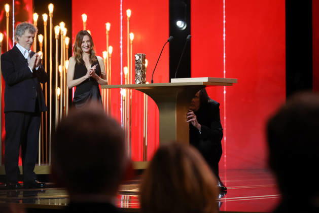 La 51ème cérémonie des CESAR sur scène, à lOlympia 51st CESAR Awards ceremony takes place on Olympia Hall the stage 453479 2026 02 27 PARIS France Carrey, Jim Gondry, Michel Cottin, Camille  Copyright: xRomualdxMeigneuxx xStarfacex STAR_453479_037