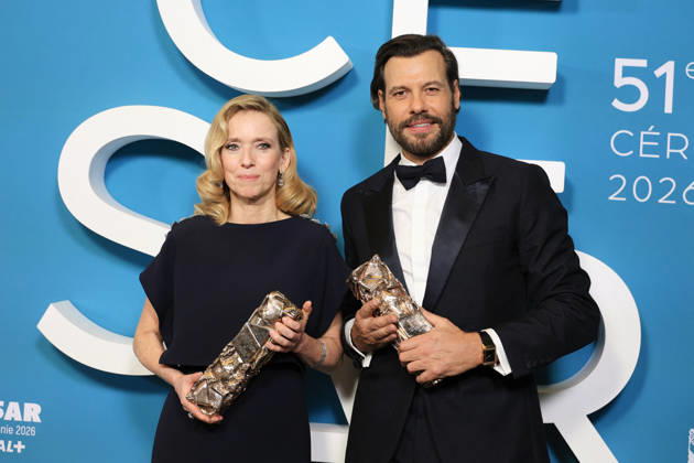51st Cesar Ceremony Press Room Léa Drucker and Laurent Lafitte during the 51st Cesar Film Awards held at l Olympia on February 26, 2026, in Paris, France. Photo by Jerome Domine ABACAPRESS.COM Paris France  Copyright: xDominexJerome ABACAx