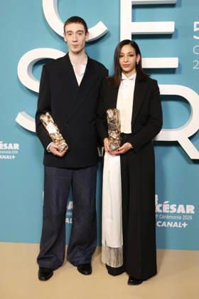 51st Cesar Ceremony Press Room Théodore Pellerin Nadia Melliti pose with the Rising Star Cesar Awards during the 51st Cesar Film Awards held at l Olympia on February 26, 2026, in Paris, France. Photo by Jerome Domine ABACAPRESS.COM Paris France  Copyright: xDominexJerome ABACAx