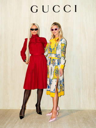 Milan, Milan Women s Fashion Week Fall Winter 2026 27 - Gucci Fashion Show - Guests - Pictured: Paris and Nicky Hilton  Copyright: xRiccardoxGiordanox xipa-agency.netx xRiccardoxGiordanox IPA_Agency_IPA72105278