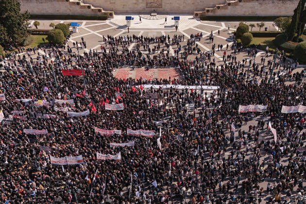 News Themen der Woche KW09 People rally in Athens on 3th anniversary of Tempi railway collision ATHENS, GREECE - FEBRUARY 28: People take part in a rally to mark the third anniversary of Tempi railway collision, in Athens, Greece on February 28, 2026. Costas Baltas Anadolu Athens Greece. Editorial use only. Please get in touch for any other usage.  Copyright: x2026xAnadoluxCostasxBaltasx