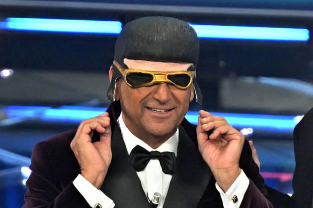 February 27, 2026, Sanremo, Rome, Italy: 76th Italian Song Festival, fourth night. Pictured: Carlo Conti . Sanremo. Italy 27 Feb 2026 Sanremo Italy - ZUMAa289 20260227_zia_a289_391 Copyright: xMariaxLauraxAntonellix