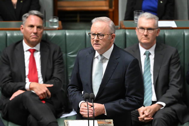 QUESTION TIME, Australian Prime Minister Anthony Albanese speaks during Question Time in the House of Representatives at Parliament House in Canberra, Wednesday, March 2, 2026. ( NO ARCHIVING CANBERRA AUSTRALIAN CAPITAL TERRITORY AUSTRALIA Copyright: xLUKASxCOCHx 20260302155922503560