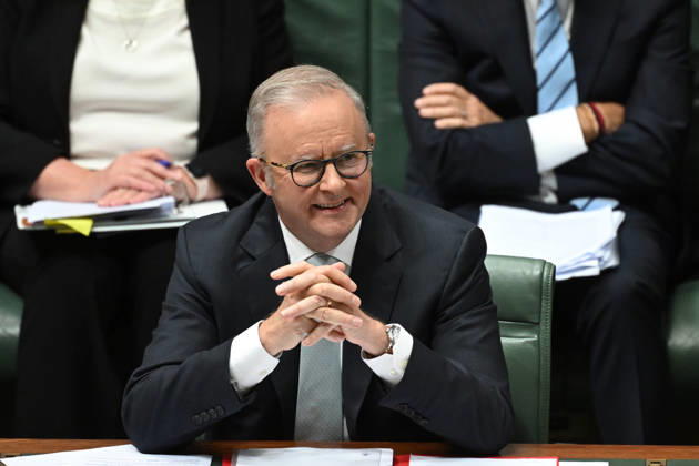 QUESTION TIME, Australian Prime Minister Anthony Albanese reacts during Question Time in the House of Representatives at Parliament House in Canberra, Wednesday, March 2, 2026. ( NO ARCHIVING CANBERRA AUSTRALIAN CAPITAL TERRITORY AUSTRALIA Copyright: xLUKASxCOCHx 20260302178289046679