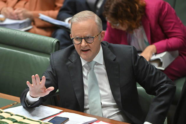 QUESTION TIME, Prime Minister Anthony Albanese during Question Time in the House of Representatives at Parliament House in Canberra, Monday, March 2, 2026. ( NO ARCHIVING CANBERRA AUSTRALIAN CAPITAL TERRITORY AUSTRALIA Copyright: xMICKxTSIKASx 20260302173494327601