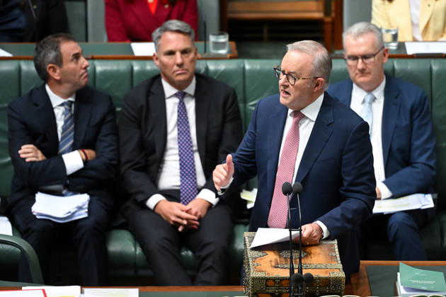 QUESTION TIME, Australian Prime Minister Anthony Albanese speaks during Question Time in the House of Representatives at Parliament House in Canberra, Tuesday, March 3, 2026. ( NO ARCHIVING CANBERRA AUSTRALIAN CAPITAL TERRITORY AUSTRALIA Copyright: xLUKASxCOCHx 20260303128292992588
