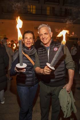 abb Freundin Nicole Toursarkissian und Florian Fitz zu Gast am Strand Falckellauf bei 10.Jahre Baltic Lights 2026 Promi Charity Schlittenhunderennen zu Gunsten der Welthungerhilfe an der Ostsee zwischen der Seebruecke Ahlbeck und der Seebruecke Heringsdorf , Freitag 06.03.2026 in Heringsdorf MV Deutschland