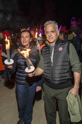 abb Freundin Nicole Toursarkissian und Florian Fitz zu Gast am Strand Falckellauf bei 10.Jahre Baltic Lights 2026 Promi Charity Schlittenhunderennen zu Gunsten der Welthungerhilfe an der Ostsee zwischen der Seebruecke Ahlbeck und der Seebruecke Heringsdorf , Freitag 06.03.2026 in Heringsdorf MV Deutschland