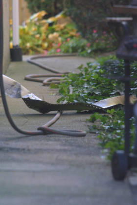 American Airlines Fight 587 Crashes in NYC Nov 12, 2001; Queens, NY, USA; A piece of the wreckage of American Airlines Flight 587 which crashed in Belle Harbor, Queens shortly after takeoff from JFK Airport.. Copyright: xNancyxKaszermanx