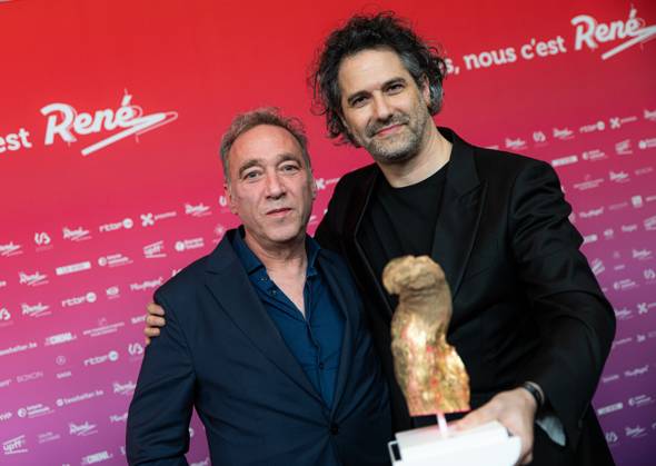 Alon Knoll and Gregory Zalcman pose for the photographer at the 15th edition of the Rene du Cinema film awards ceremony, Saturday 07 March 2026, in Brussels. The awards are rewarded to movies of Belgian French-speaking producers. EMILExWINDAL 166823481