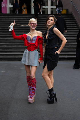 Stefanie Giesinger and Alli Neumann at the arrivals at the Vivienne Westwood Collection Prêt à Porter Automne Hiver 2026 2027 fashion show as part of Paris Fashion Week PFW at Grand Plateau, Paris, France, March 07, 2026 Thibault Duboucher Bestimage Arrivals at the Vivienne Westwood fashion show as part of Paris Fashion Week Fall 2026 held at Césure on March 07, 2026 in Paris, France Paris France  Copyright: xThibaultxDuboucherx xBestimagexThibaultxDuboucherx xBestimagex