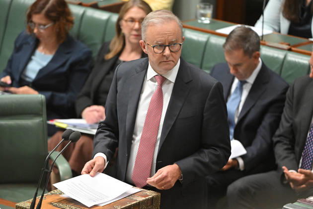 QUESTION TIME, Prime Minister Anthony Albanese during Question Time in the House of Representatives at Parliament House in Canberra, Tuesday, March 10, 2026. ( NO ARCHIVING CANBERRA AUSTRALIAN CAPITAL TERRITORY AUSTRALIA Copyright: xMICKxTSIKASx 20260310121171313870
