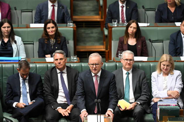 QUESTION TIME, Australian Prime Minister Anthony Albanese speaks during Question Time in the House of Representatives at Parliament House in Canberra, Tuesday, March 10, 2026. ( NO ARCHIVING CANBERRA AUSTRALIAN CAPITAL TERRITORY AUSTRALIA Copyright: xLUKASxCOCHx 20260310130848470384