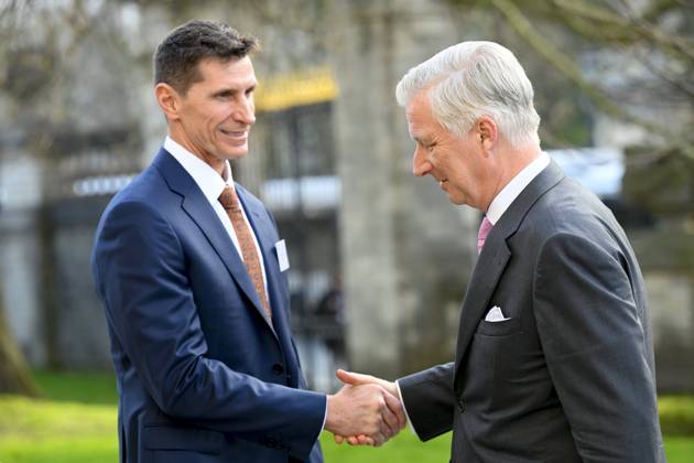 King Philippe Presents 2026 Solvay Prize BRUSSELS, BELGIUM - MARCH 10: King Philippe of Belgium pictured with Mike Radossich ( Syensqo Chief Executive Officer) during the 2026 Ernest Solvay Prize ceremony on March 10, 2026 in Brussels, Belgium, 10 03 2026 Brussels Belgium  Copyright: xPhilipxReynaersx