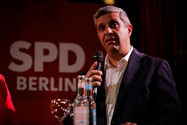 Raed Saleh, Die Berliner SPD stellt ihre Wahlkampf-Kampagne für 2026 im LIDO mit Bettina König, Steffen Krach, Franziska Giffey, Raed Saleh vor, 11.3.2026, Lido Club, Berlin, Deutschland