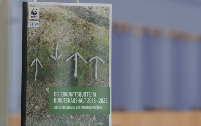 Deutschland, Berlin, Bundespressekonferenz, Thema: Zukunftsquote 2025 – eine aktuelle Berechnung zum Haushalt vom Zentrum für Europäische Wirtschaftsforschung (ZEW) und dem WWF Deutschland