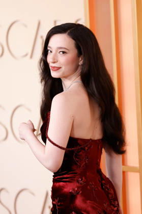 Mikey Madison attends the 98th Oscars on the red carpet for the 98th annual Academy Awards in the Hollywood section of Los Angeles on Sunday, March 15, 2026. Conan O Brien will host the Oscars for the second consecutive year. LAP20260315653 JOHNxANGELILLO