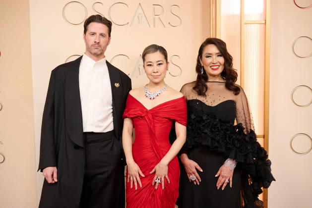 98th Oscars, Academy Awards Chris Appelhans, Maggie Kang, and Michelle L. M. Wong arrive on the red carpet of the 98th Oscars at the Dolby Theatre at Ovation Hollywood on Sunday, March 15, 2026., Credit:SS Avalon United States of America, CA, Hollywood, Dolby Theater Copyright: xSSx xAvalonx 1083320305