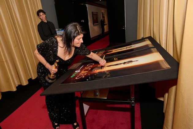 Cassandra Kulukundis backstage with the Oscar® for Casting during the 98th Oscars® at Dolby® Theatre at Ovation Hollywood on Sunday, March 15, 2026. Los Angeles CA USA 350081237PLX
